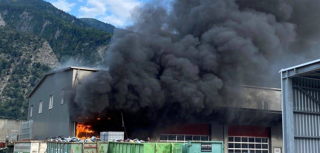 Brand in Trimmiser Entsorgungsanlage
