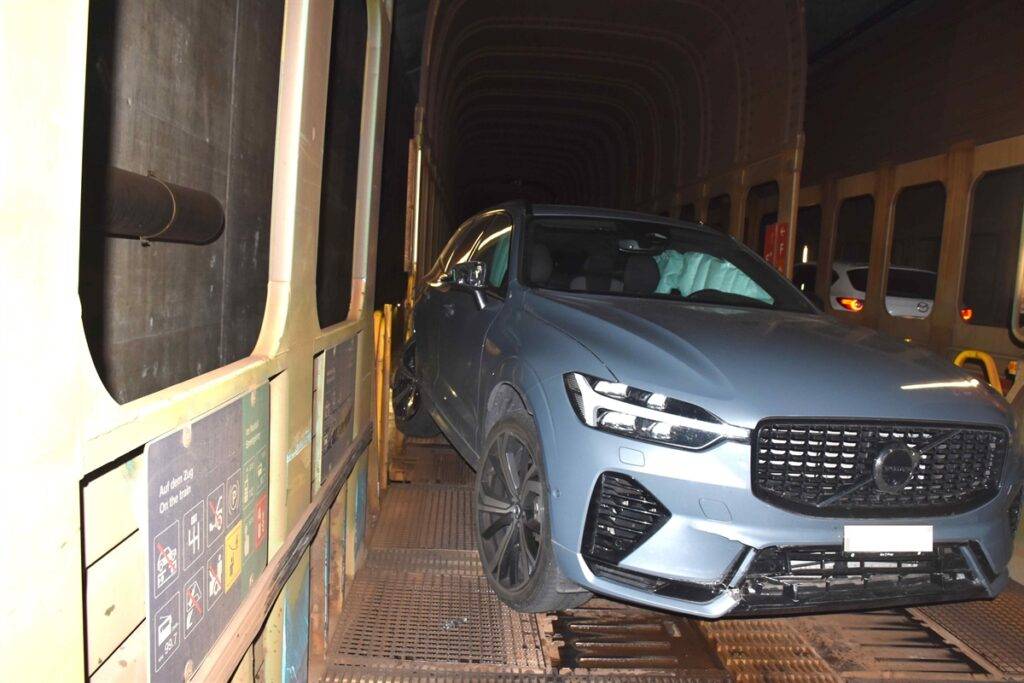 Unfall auf dem Vereina-Autozug