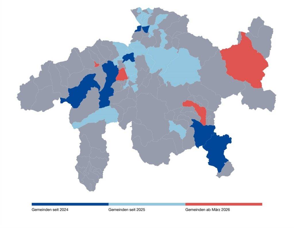 E-Voting auch in Cazis, La Punt Chamues-ch, Schluein und Scuol