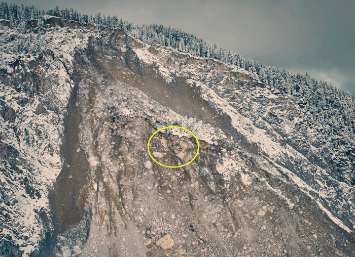 Langsamer Schuttstrom hat sich beruhigt