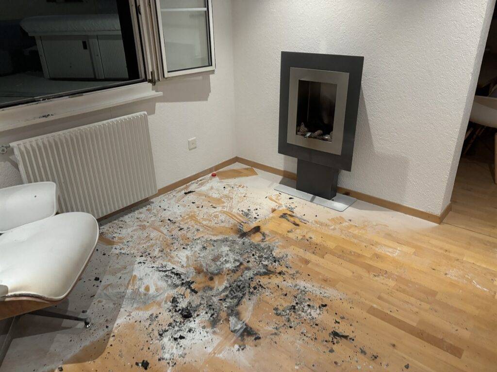 Mann bei Cheminéebrand verletzt